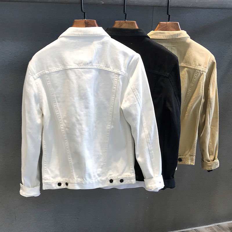 Spring Autumn Custom logo Jacket Slim Fit Fashion Casual Style Men's Denim Jacket Korean Style Cool Man Jacket