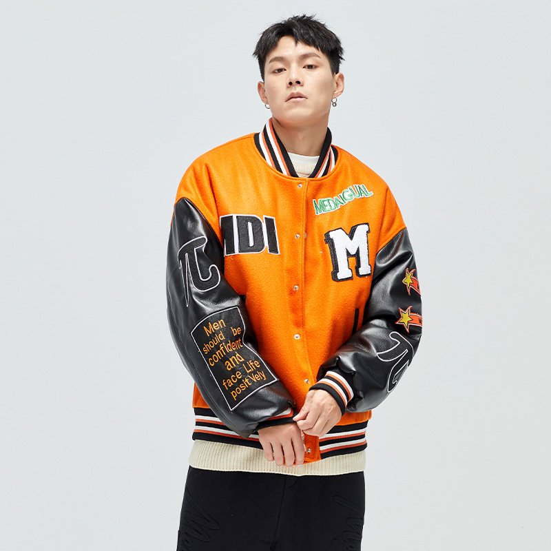 Custom Manufacturer High Quality Vintage Winter And Fall Men's Leather Baseball Letterman Varsity Jackets men's jackets