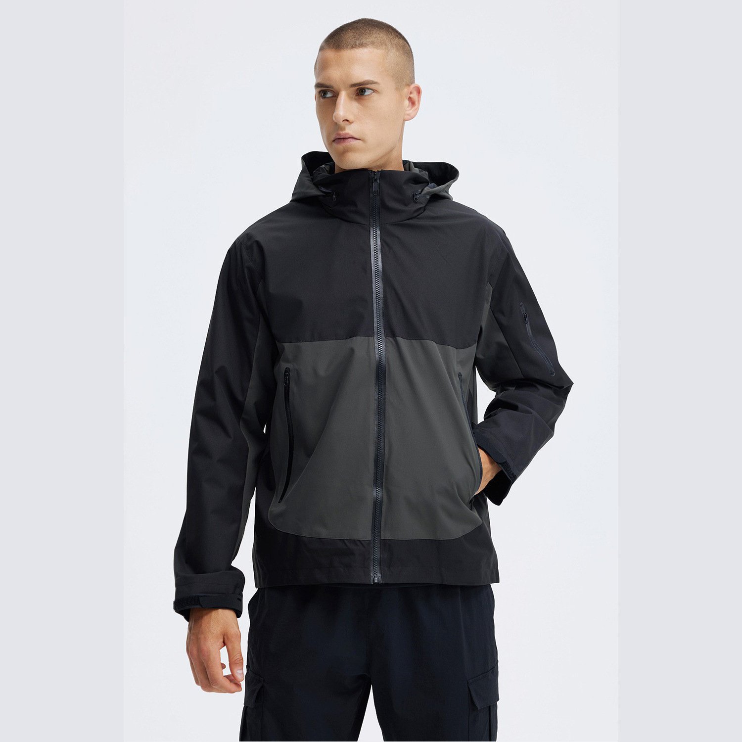 Wholesale Latest Custom Print Logo Full Zip Fleece Windbreaker Jacket For Men Women Windbreaker