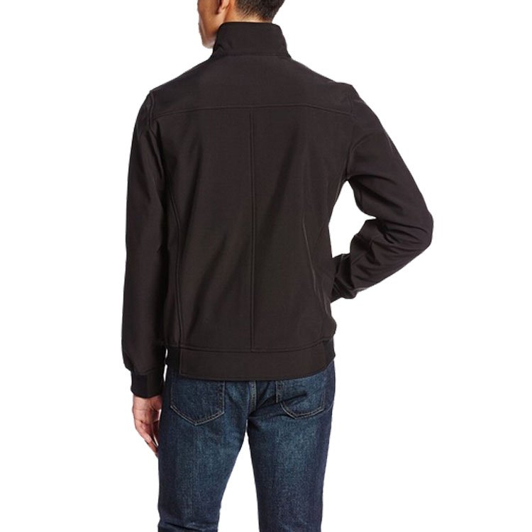 Fashionable Men's Softshell Bomber Jacket with Long Sleeves Heated Wool Fleece Material OEM Service Available Standing Collar
