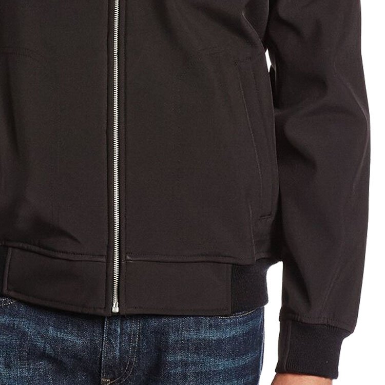 Fashionable Men's Softshell Bomber Jacket with Long Sleeves Heated Wool Fleece Material OEM Service Available Standing Collar