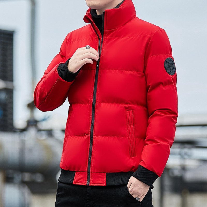 Winter Thickened and Trendy Korean Style Men's Down Jacket Long-Sleeved Jacket