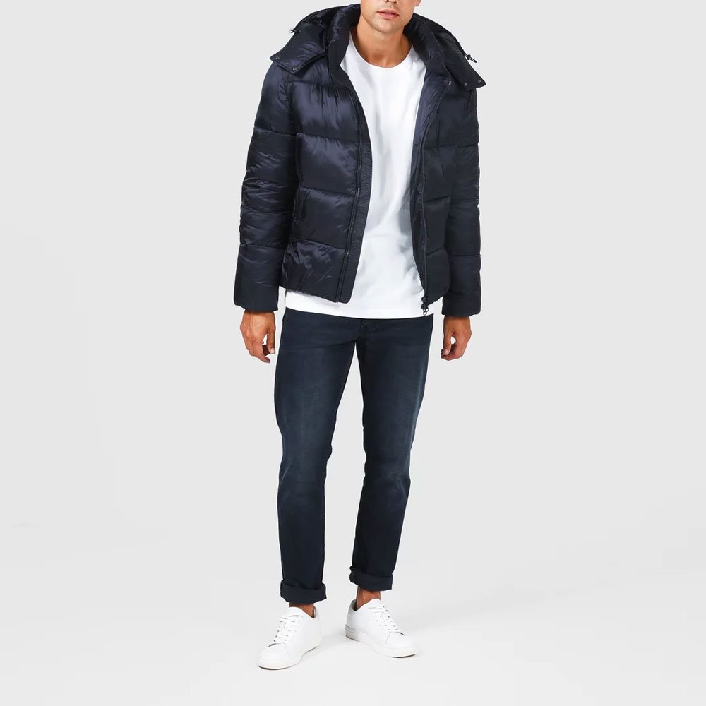 Bubble Jacket For Men hooded 100% Cotton Bubble Jacket / Windproof waterproof bubble jackets for men's
