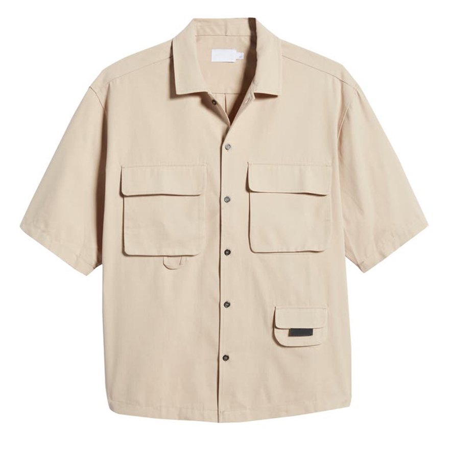 High Quality Breathable Compression Clothing Cotton Men's Shirts Custom 3D Print Embroidered Buttons Outdoor Men Casual Shirt