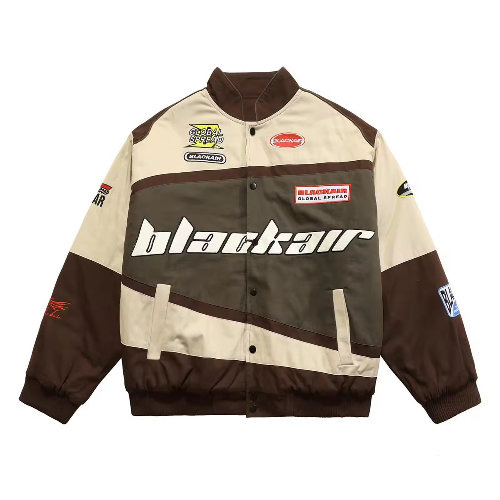 Hot Sale Customize Streetwear Letterman Jacket Embroidery Logos Racing Unisex Jackets
