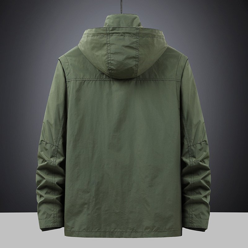 plus size men's jackets Hood Zipper Closure Baseball Suit Motorcycle Inspired Standing Collar Style men's coats