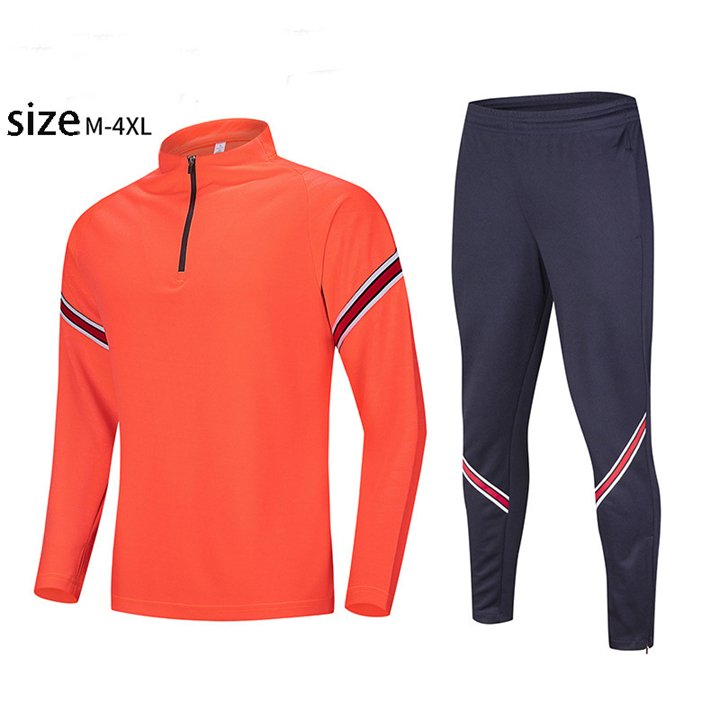 Sports suit men New casual men's jacket Quick-drying running training fitness pants suit half zipper jacket