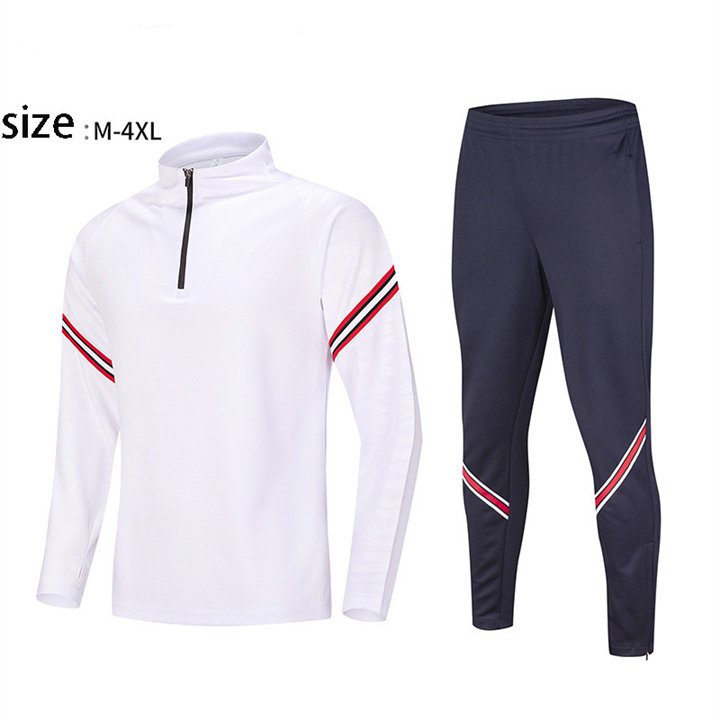 Sports suit men New casual men's jacket Quick-drying running training fitness pants suit half zipper jacket