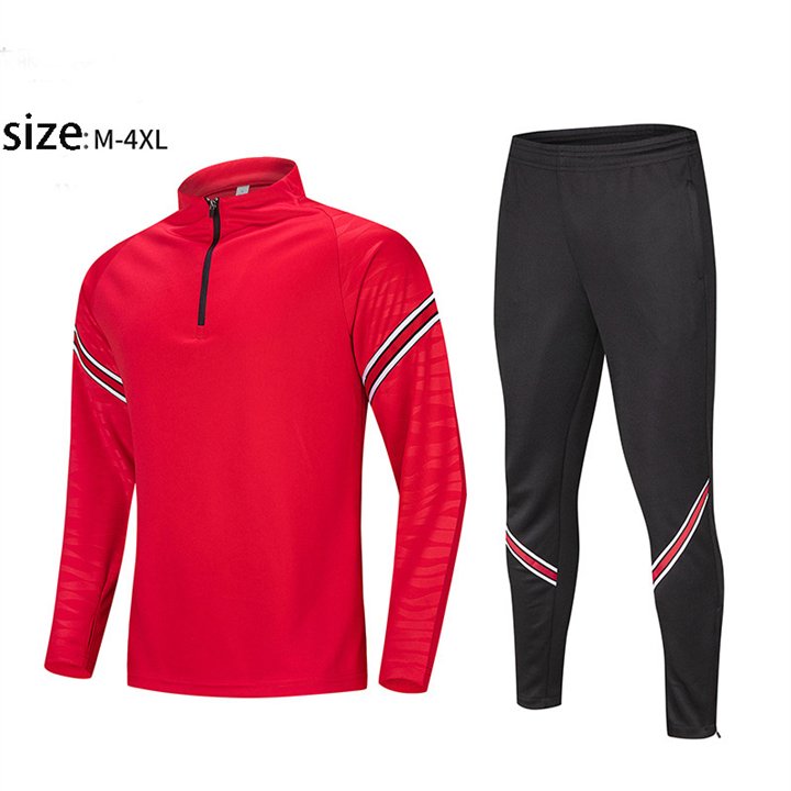 Sports suit men New casual men's jacket Quick-drying running training fitness pants suit half zipper jacket
