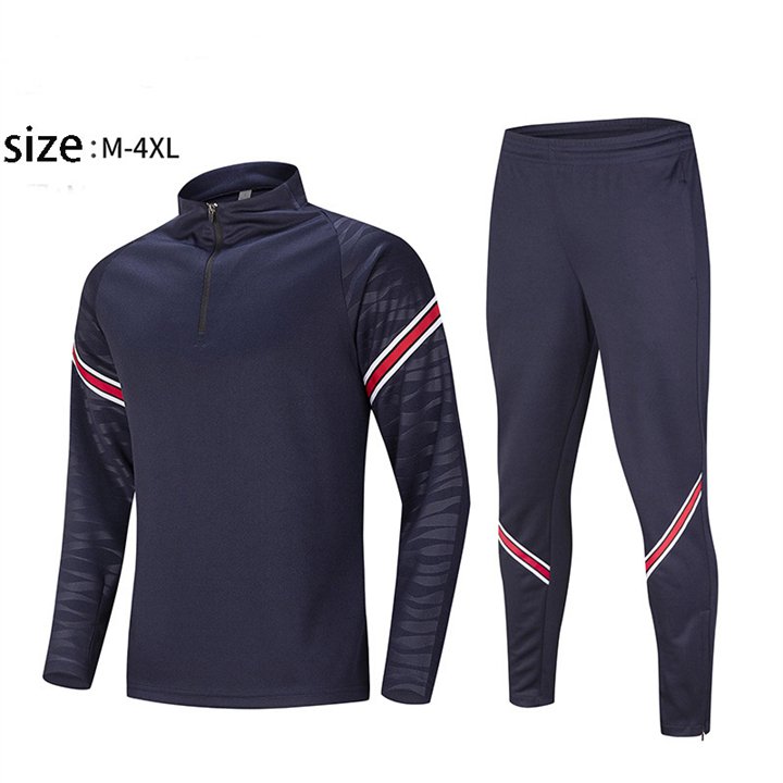 Sports suit men New casual men's jacket Quick-drying running training fitness pants suit half zipper jacket