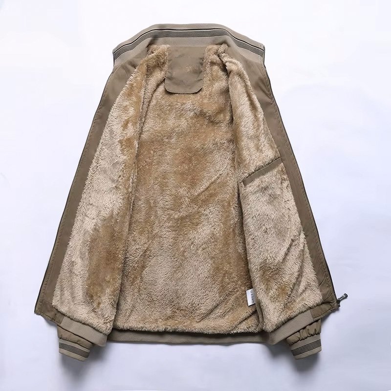 Winter New Windproof Men's Formal Plus Jacket Men's Casual Stand Collar Warm Jacket