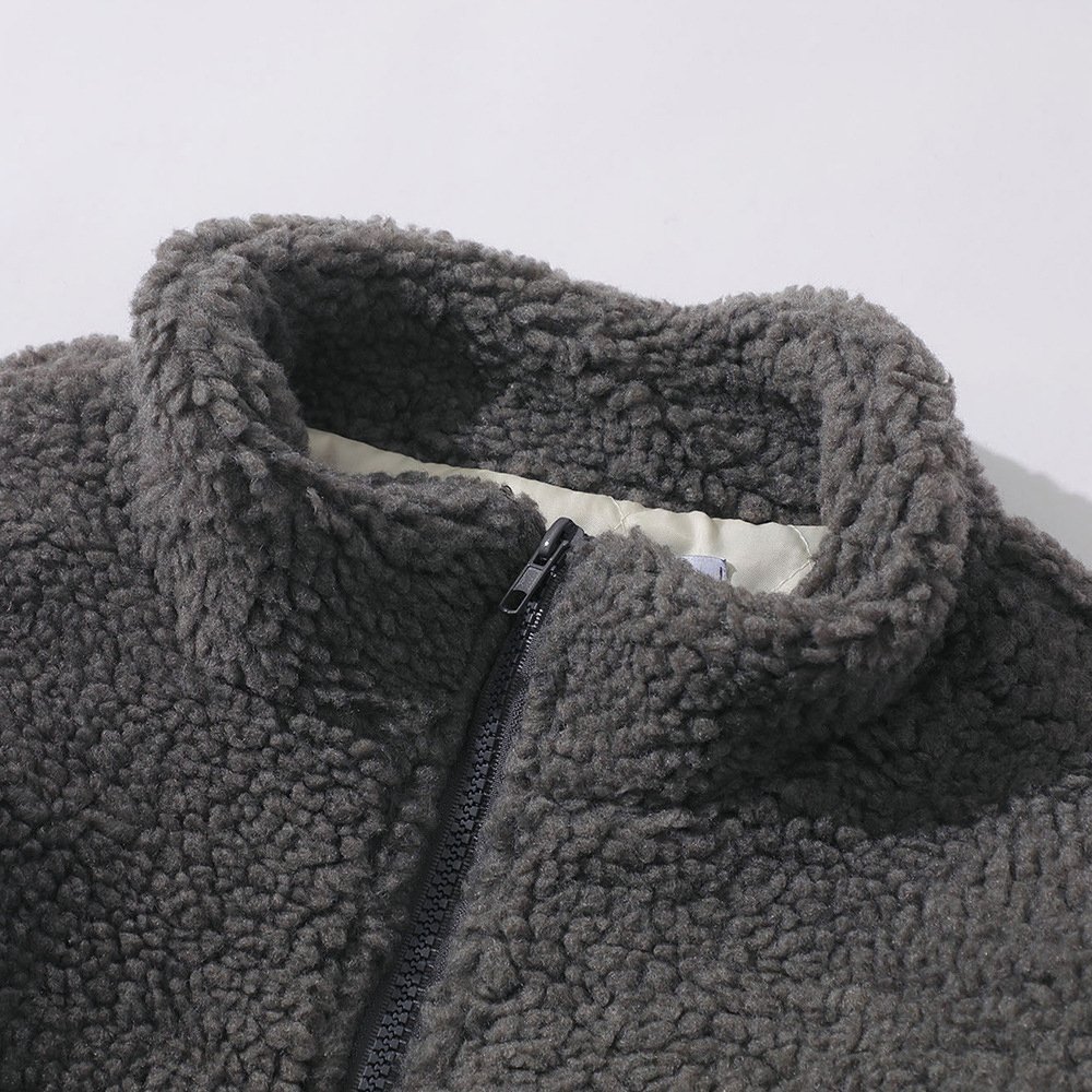 Custom padded man long sleeve winter polar fleece men's jacket men's jackets & coats