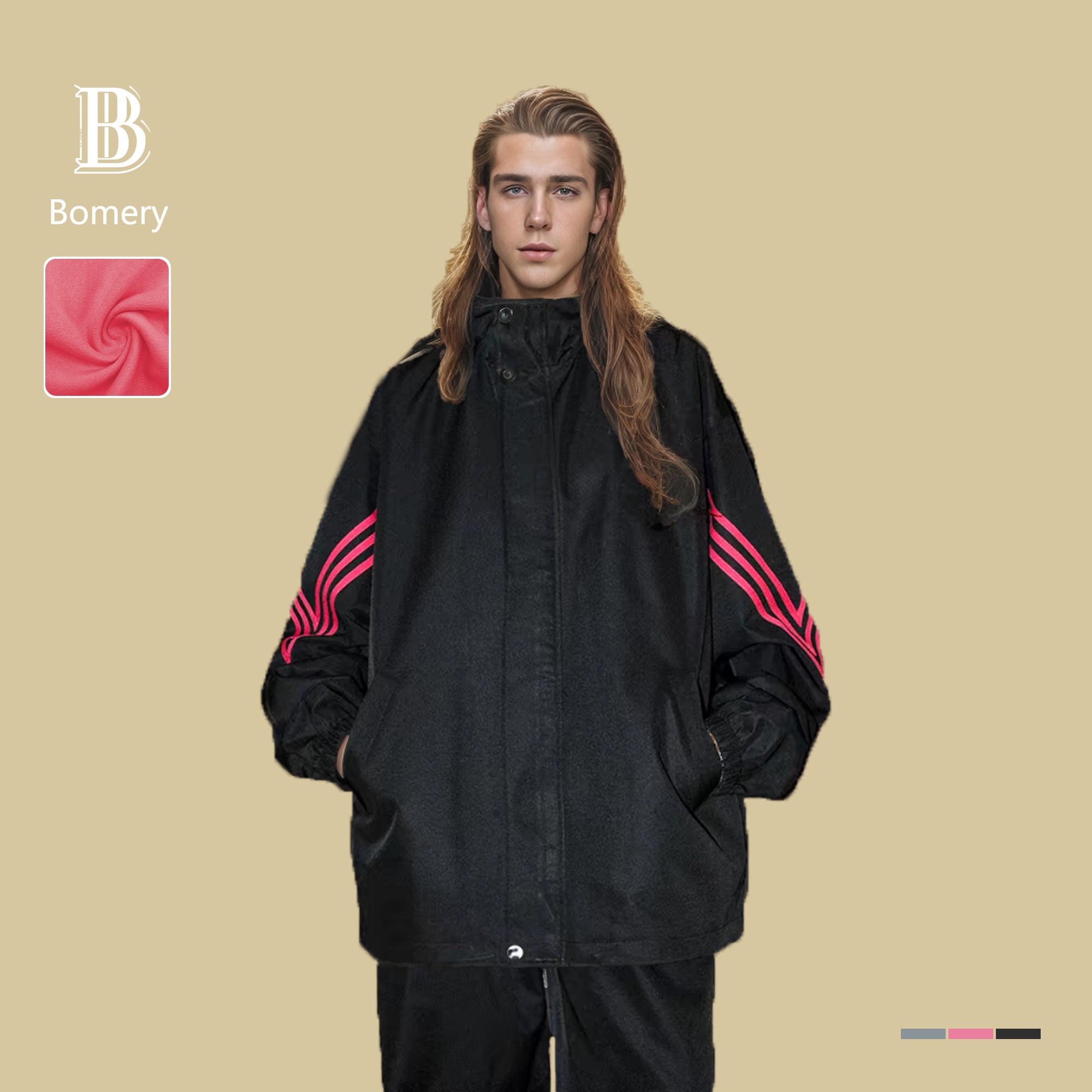 Bomery 2024 Custom down Blazers Hot Selling Windbreaker Casual sets Long Jacket for Men for Winter Season New Condition