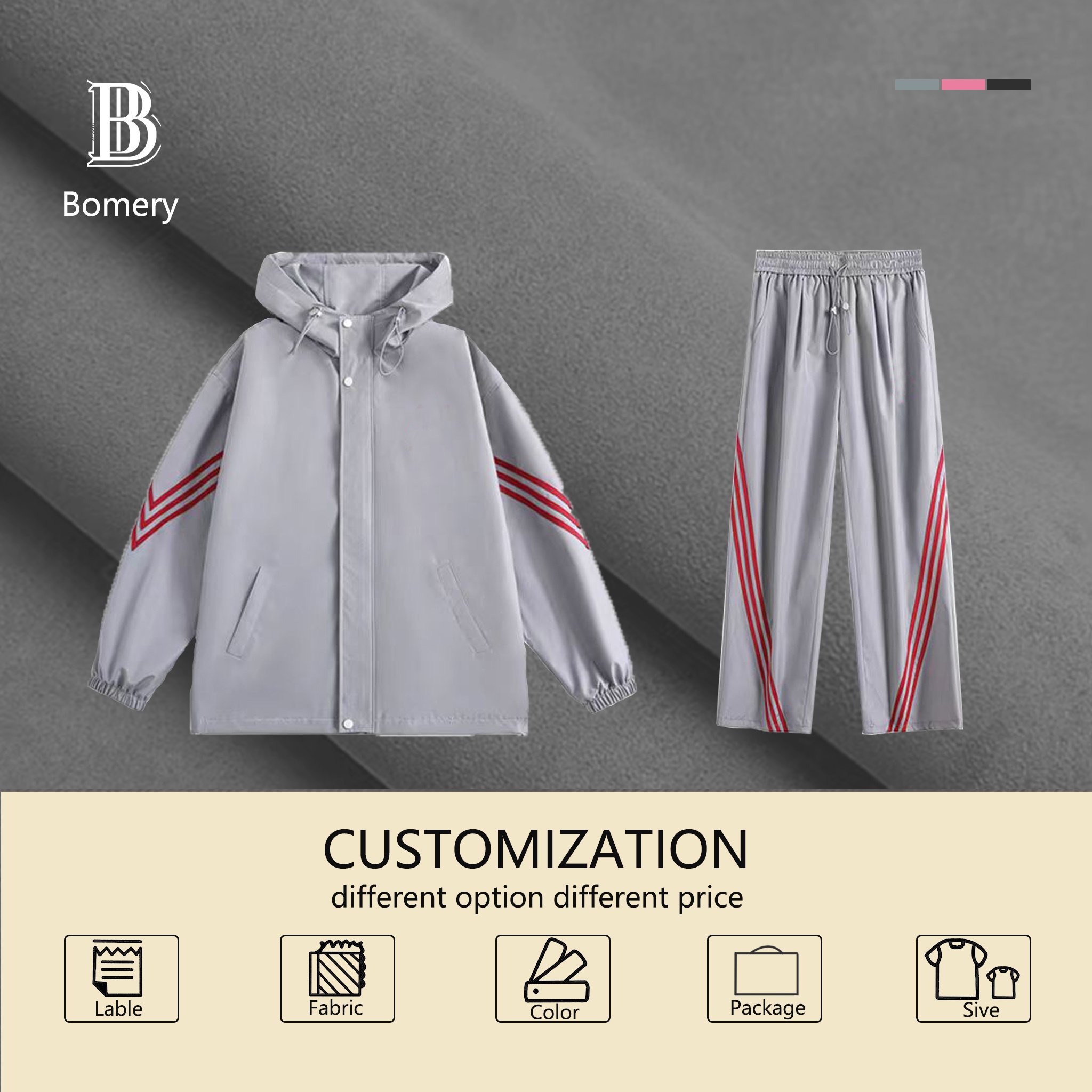 Bomery 2024 Custom down Blazers Hot Selling Windbreaker Casual sets Long Jacket for Men for Winter Season New Condition