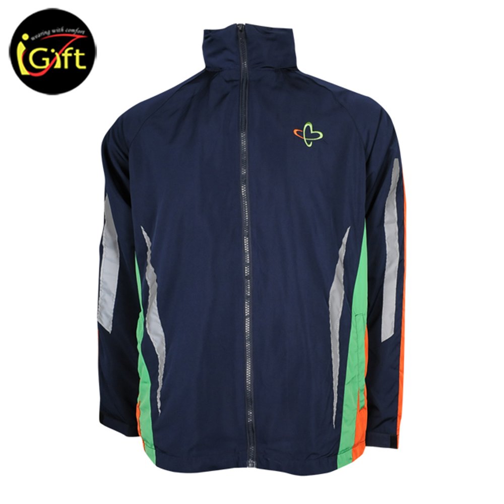 Men's Polyester Windbreaker Jacket Black Color Block Sports Outdoor Plus Size Men's Jackets