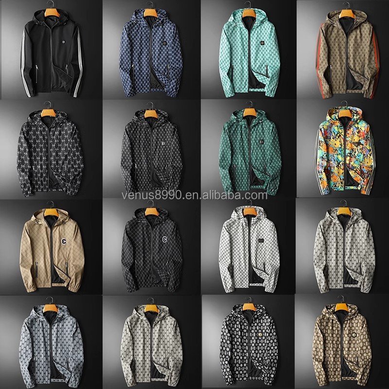 2024 Autumn/winter New Loose Outdoor Men's Jackets Light Luxury Checkered Printed Jackets Wholesale for Men Canvas Fabric Coated