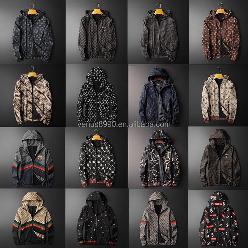 2024 Autumn/winter New Loose Outdoor Men's Jackets Light Luxury Checkered Printed Jackets Wholesale for Men Canvas Fabric Coated