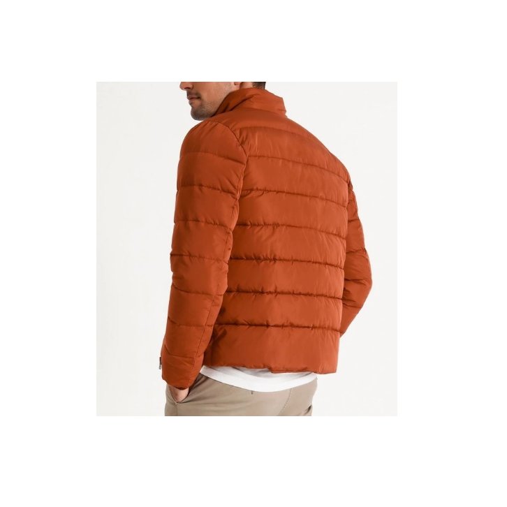 Fashion goose down feather shiny bubble men's puffer jacket