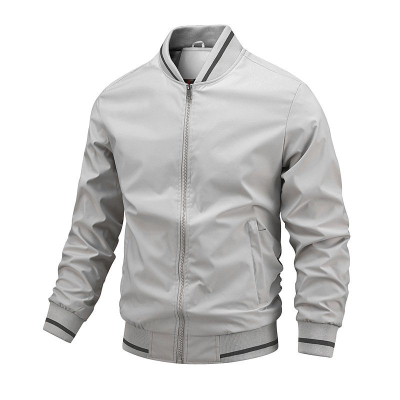 Men's casual fashion trench jacket can be custom embroidered, ironed logo of high quality men's jacket