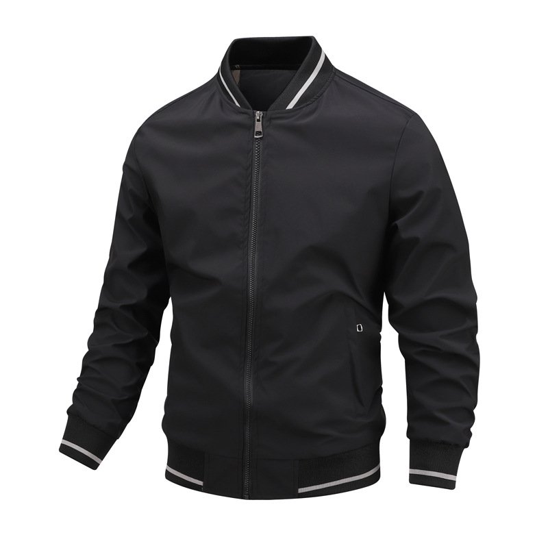 Men's casual fashion trench jacket can be custom embroidered, ironed logo of high quality men's jacket