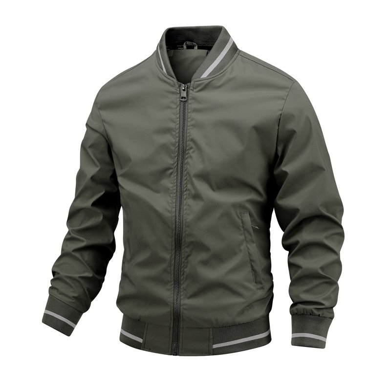 Men's casual fashion trench jacket can be custom embroidered, ironed logo of high quality men's jacket