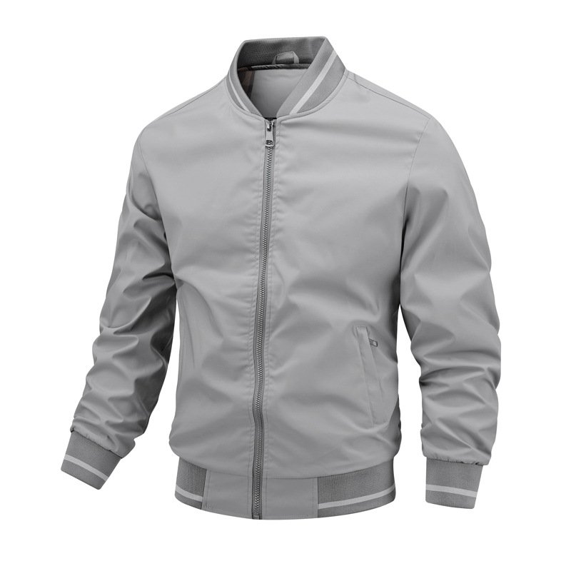 Men's casual fashion trench jacket can be custom embroidered, ironed logo of high quality men's jacket