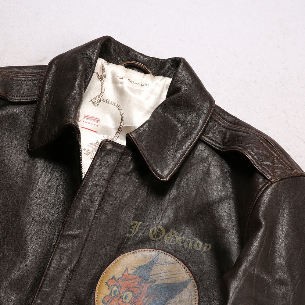 Winter custom Saipan B29 bomber flight suit leather coats men's Italian Dark brown thickened sheepskin plus size leather jacket