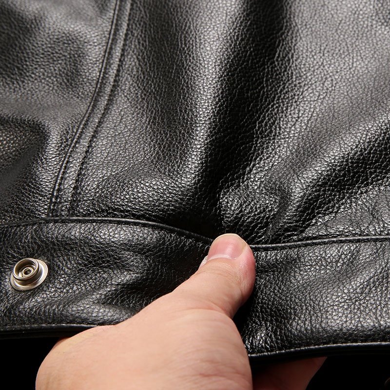 Factory Custom Leather Vest Add Embroidery Utility Motorcycle Biker Club Unisex Plus Size 7XL Cowhide Sleeveless Jackets Black