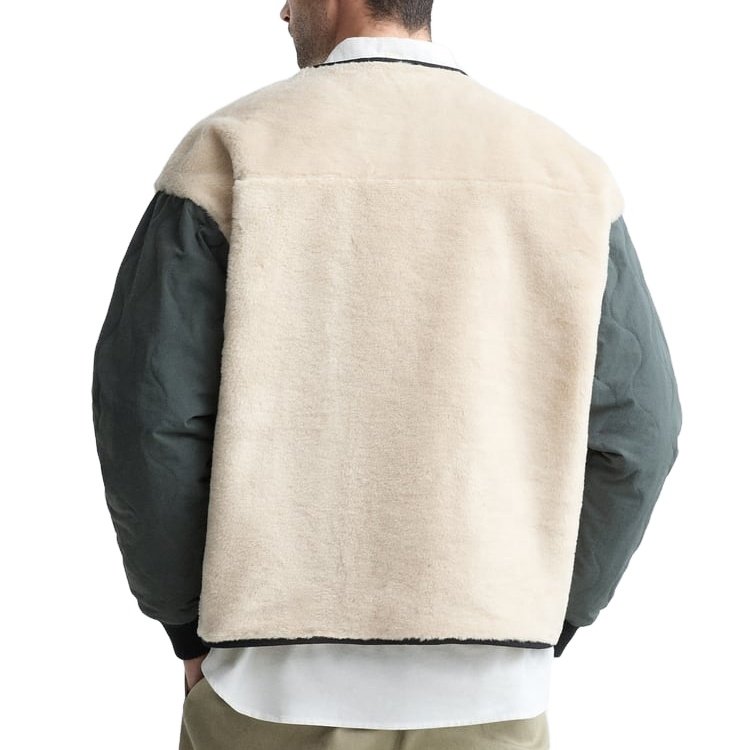 High Quality Men's Contrast Jackets Outdoor Custom Color Jacker Cotton Padded Coat for Daily Nylon Pocket Sleeves fleece jacket