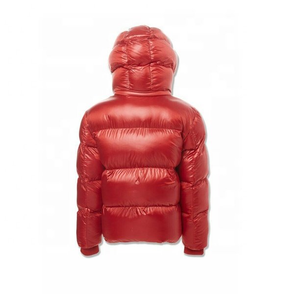 Fashionable Design Winter custom logo men's puffer jacket outdoor shiny bubbling jacket