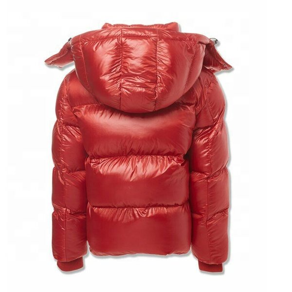 Fashionable Design Winter custom logo men's puffer jacket outdoor shiny bubbling jacket