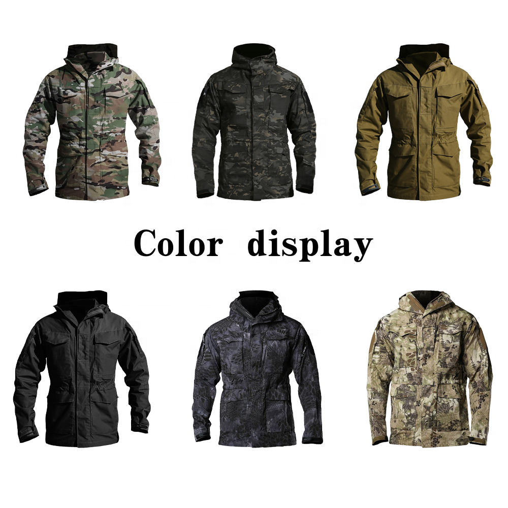 Unique Design Men's Outdoor Jacket Tactical Camouflage Windproof Multi-pocket Combat Jacket With Low Price