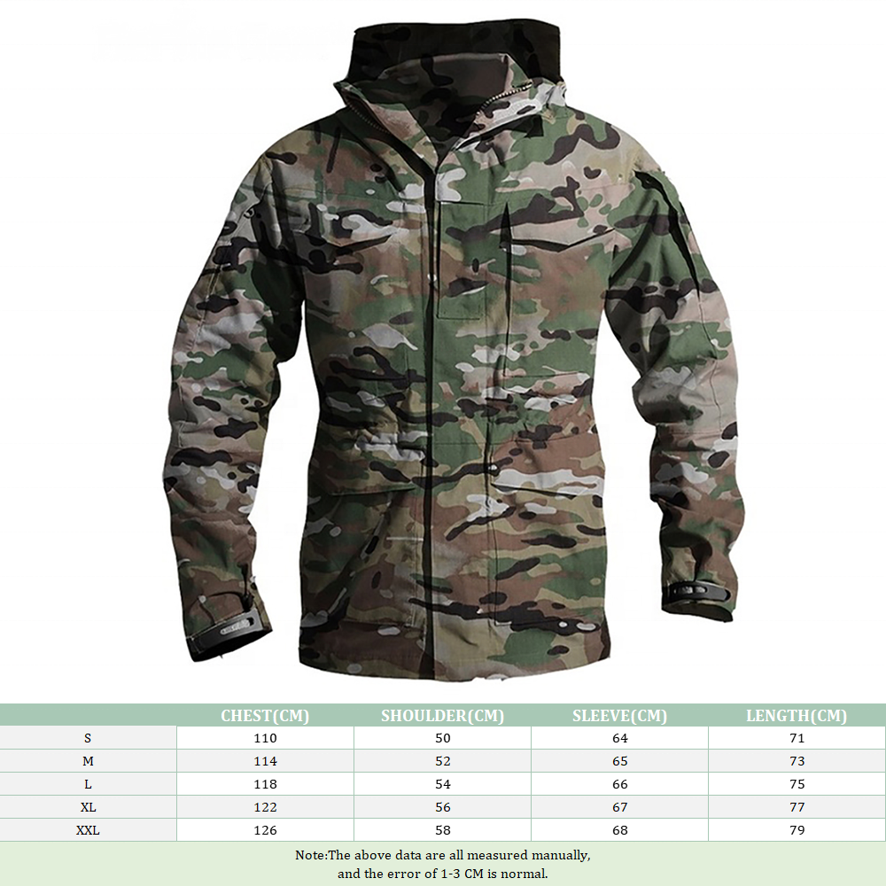 Unique Design Men's Outdoor Jacket Tactical Camouflage Windproof Multi-pocket Combat Jacket With Low Price