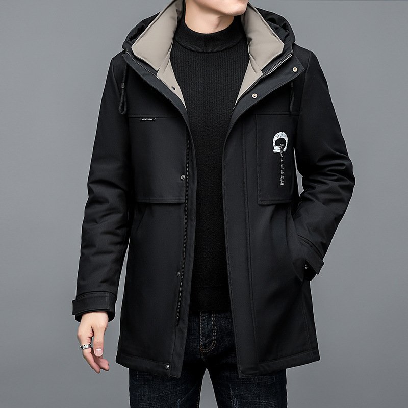 Yufan Customize High-end Winter Parka White Duck Down Jacket Men's Business Thickened Men's Coat