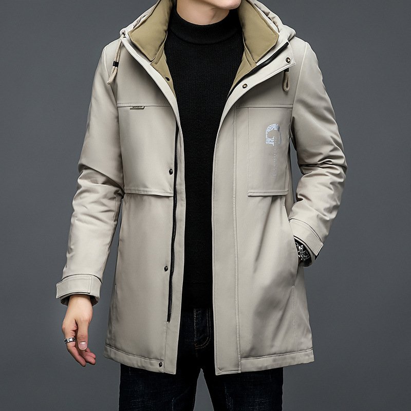 Yufan Customize High-end Winter Parka White Duck Down Jacket Men's Business Thickened Men's Coat
