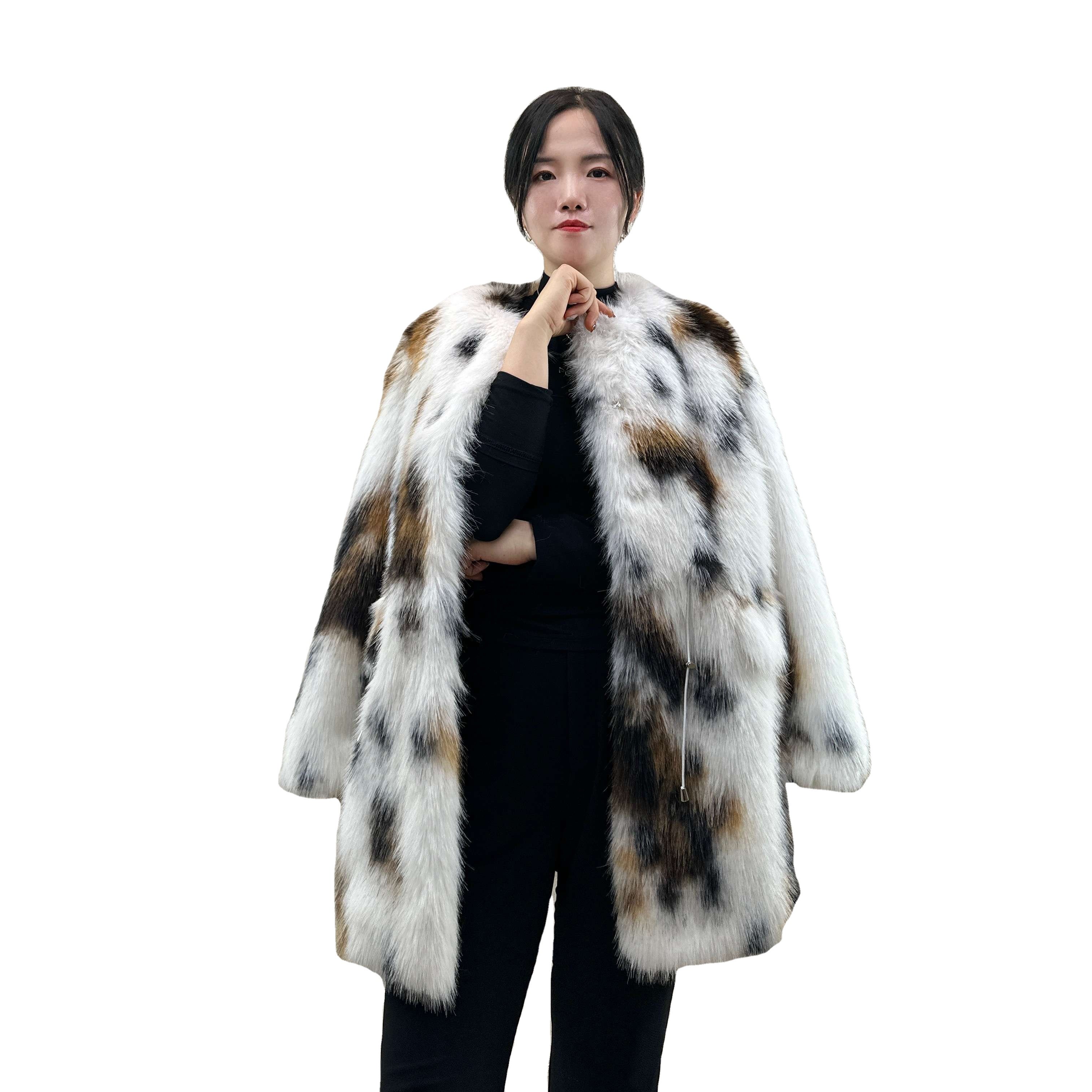 Wholesale High Quality 2024 Winter Coat Women Long Fur Faux Fur Coat Women Long Style Faux Fur Coat For Girl Lady