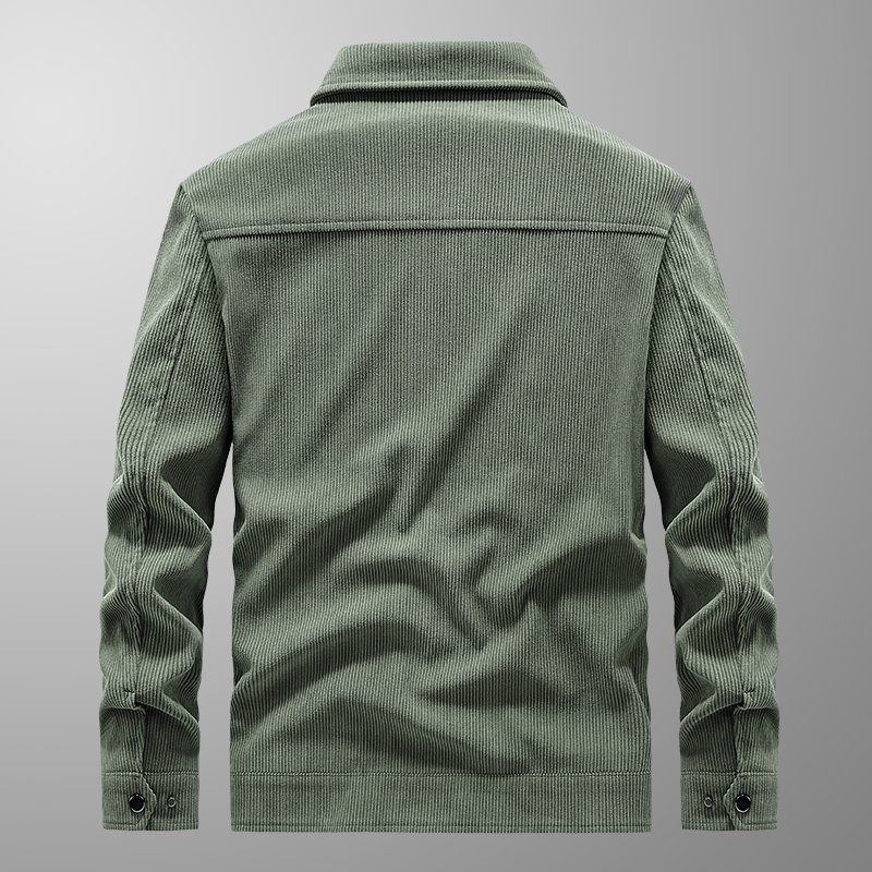 ANSZKTN Men Men's spring autumn jacket casual slim-fit coat corduroy fashion casual bomber jacket