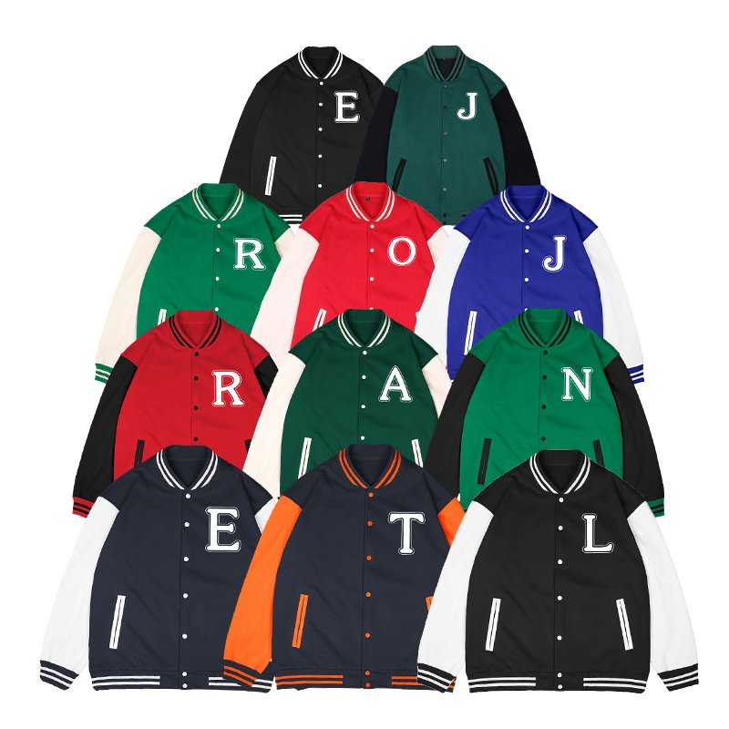 High Quality Custom Print Embroidered Varsity Jackets Custom School Unisex Baseball Jacket Oversized Letterman Jacket For Men