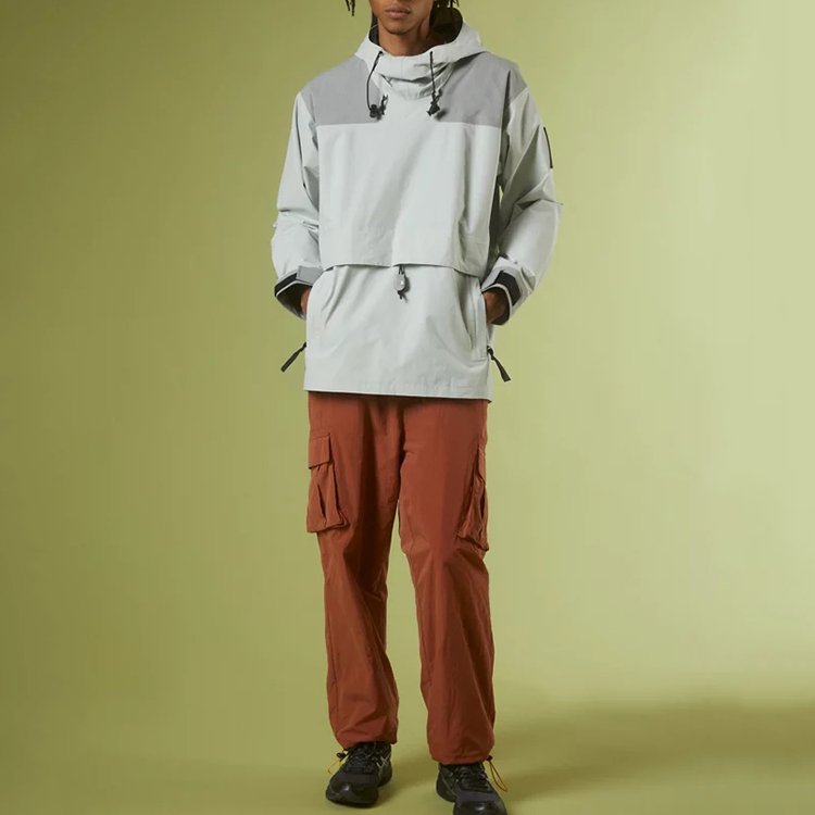 wholesale oversized windproof snow ski hoody pullover custom snowboard anorak windbreaker outdoor plus size men's jackets
