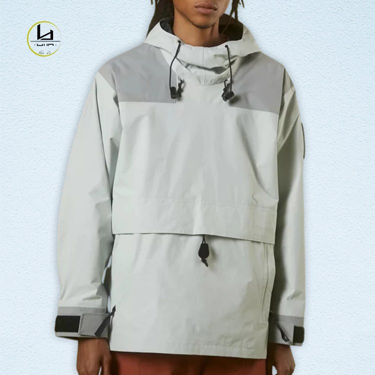 wholesale oversized windproof snow ski hoody pullover custom snowboard anorak windbreaker outdoor plus size men's jackets