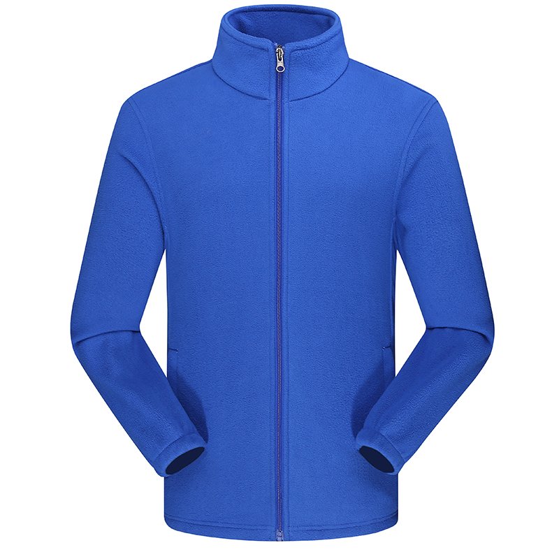 High Quality Custom Logo 330 Gram Weight Autumn Winter Solid Full-Zip Crew Neck Women Fleece Jackets Men's Polar Fleece Jacket