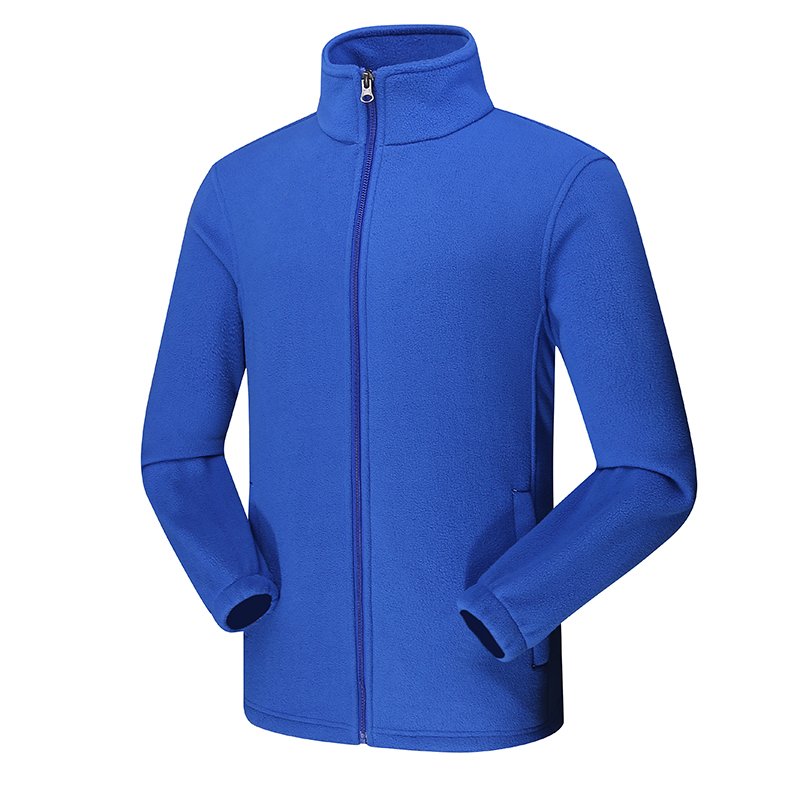 High Quality Custom Logo 330 Gram Weight Autumn Winter Solid Full-Zip Crew Neck Women Fleece Jackets Men's Polar Fleece Jacket