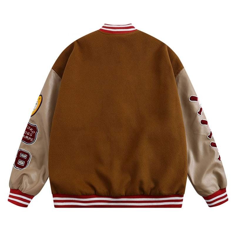 Men's Baseball Jacket Unisex Custom Button Letter Embroidered Men's Casual Varsity Jacket