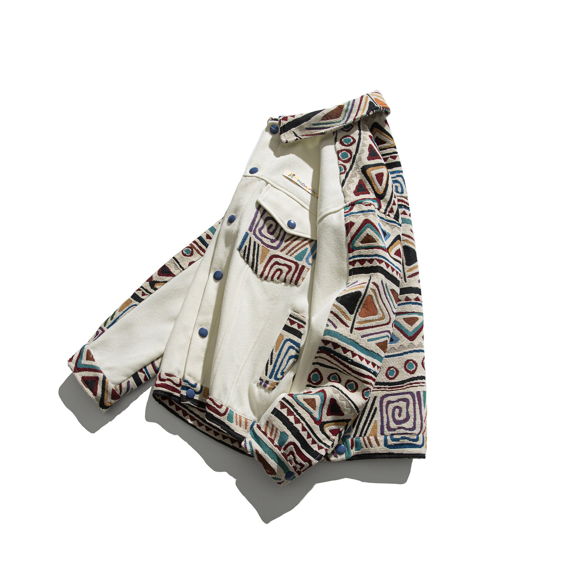 New Vintage-style Needle Embroidered Jacket For Men's Loose Jacket For Sportswear Men's Jacket