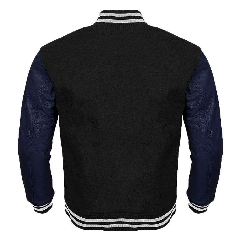 2024 Bomber Embroidered High Quality Jacket Custom Logo Baseball Letterman Jackets Men Vintage Blank Leather Sleeve Varsity