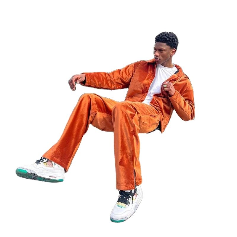 Men Tracksuit Custom Two Piece Set Jacket Long Sleeve Zipper Sweater Men'S Sports And 2 Piece Suit for men