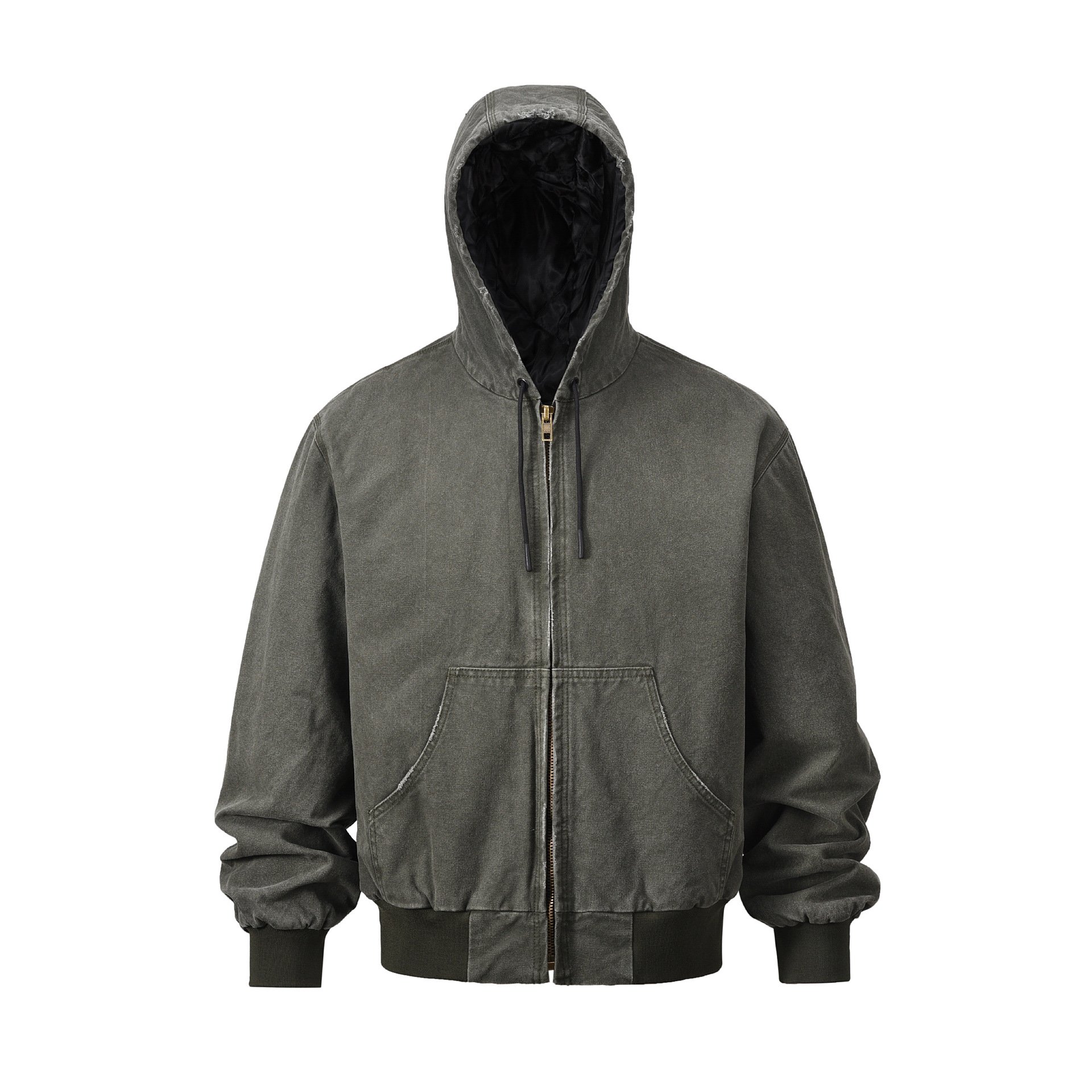New style high street trendy men's jacket with thickened and cotton washed hooded jacket OEM