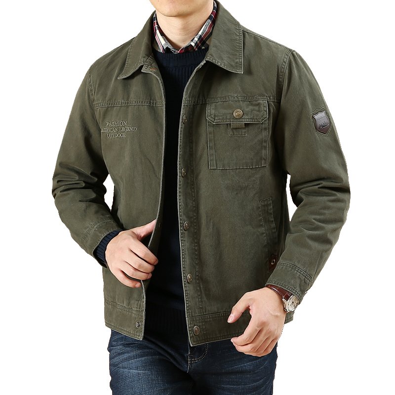 ANSZKTN cotton washed cargo plus size 6XL jacket for men