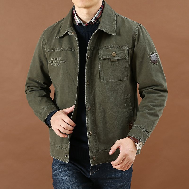 ANSZKTN cotton washed cargo plus size 6XL jacket for men