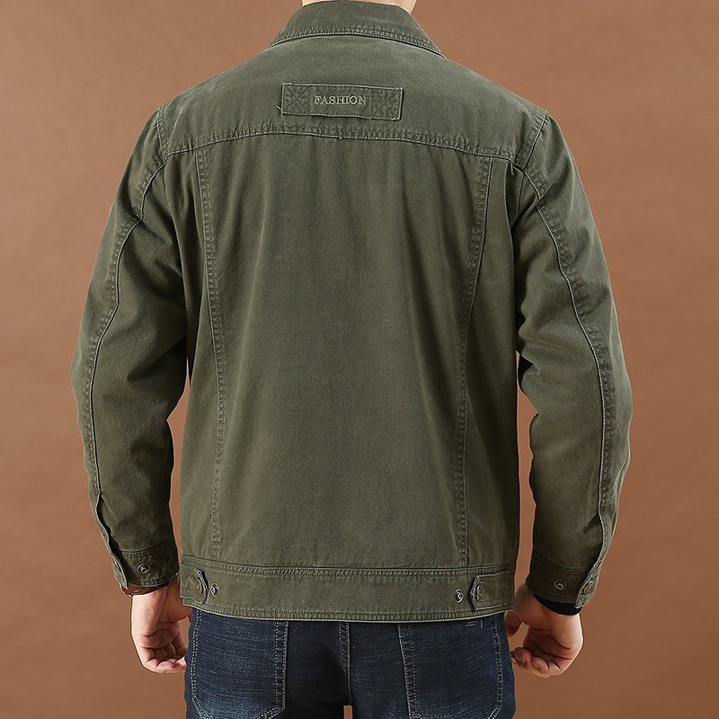 ANSZKTN cotton washed cargo plus size 6XL jacket for men